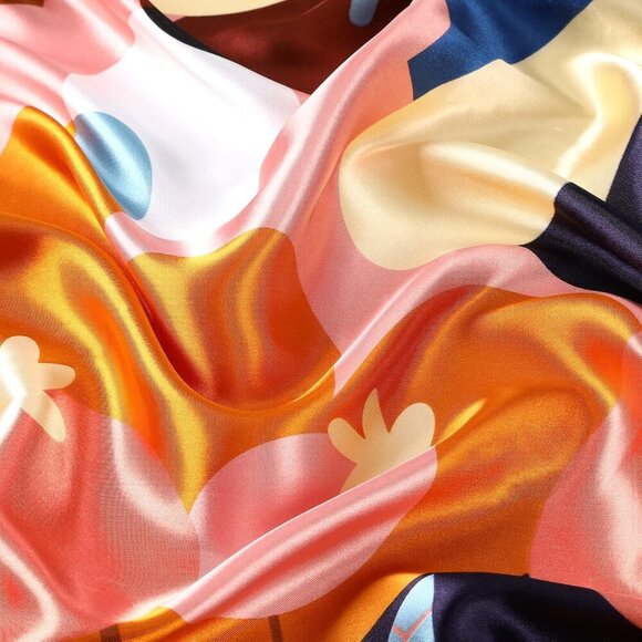 Satin Silk Scarf - Large Hair Bandana, Sleeping Wrap for Women - Picture 4 of 5